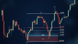 есть имбаланс и ордер блок